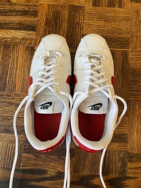 Nike White & Red Retro Low-Top Cortez